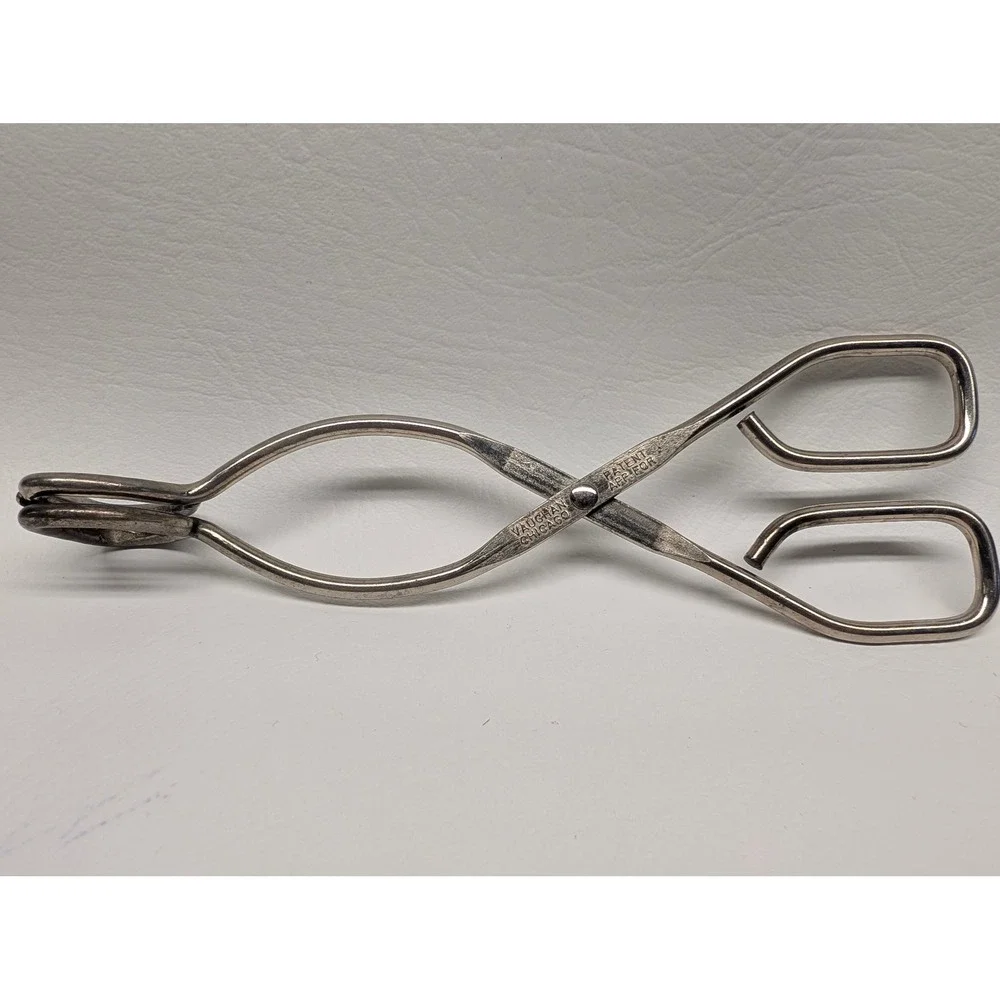 Vaughan Chicago Vintage Metal Tongs Patent App For Kitchen Bar Tool